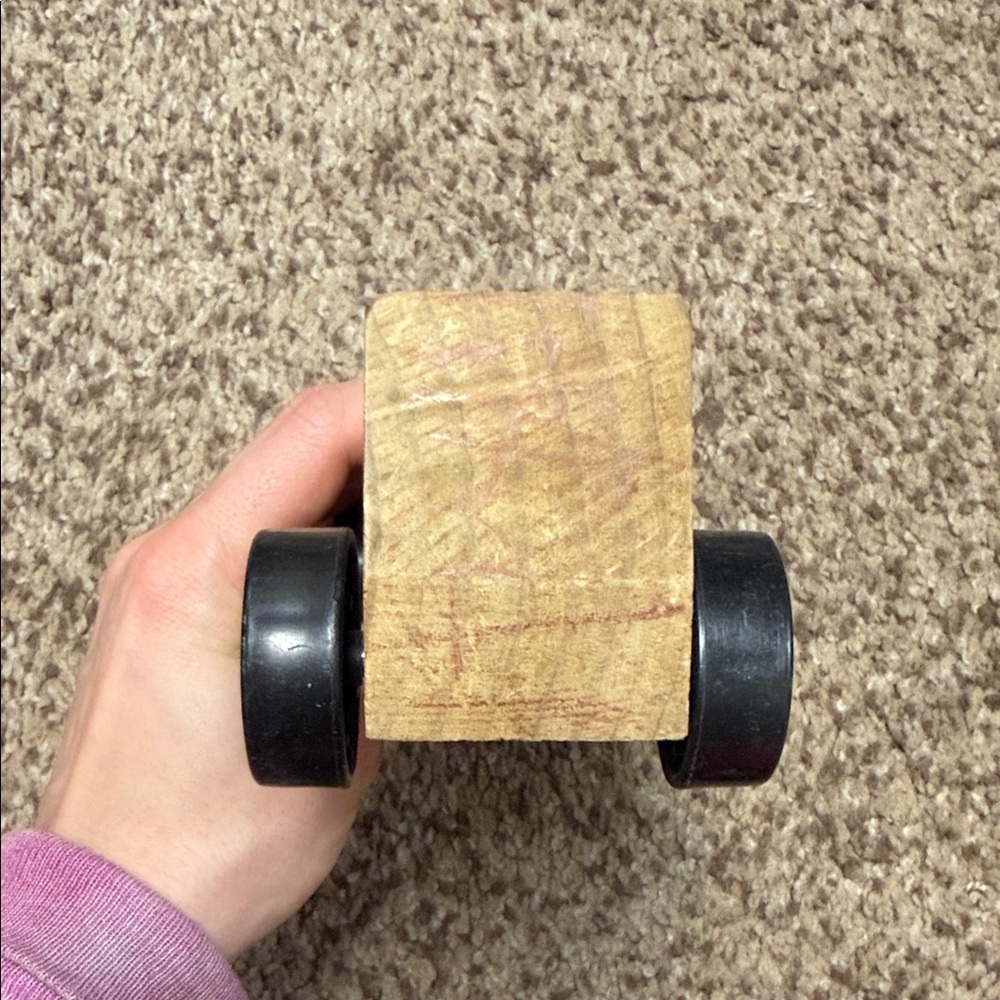 Wooden Toy Car with Black Wheels - Picture 4 of 8